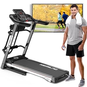 Professionele elektrische loopband, 12,8 km/u, multifunctioneel met elektrische massage, fitness tapirulan, inklapbaar, voor thuis, 12 fitnessmodi, luidspreker, bluetooth, cardiosensor