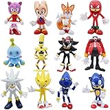 【Das Paket Enthält】: 12pcs Sonic Figuren mit einer Größe von jeweils 5 cm.