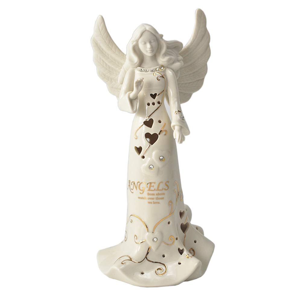 Statue d'ange rougeoyante : illuminez votre salon et créez un coin de lecture apaisant
