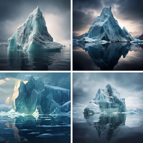 Diamond painting paysage iceberg broderie diamant kit complet Ws-12589