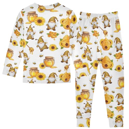 ODAWA Cute Gnomes Bees Clothes Fall Little Girls Boys 18M Long Sleeve Clothing Set2