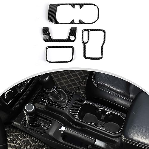Accessoire console centrale Jeep Gladiator JT avec protection porte-gobelet carbone 2018-2023