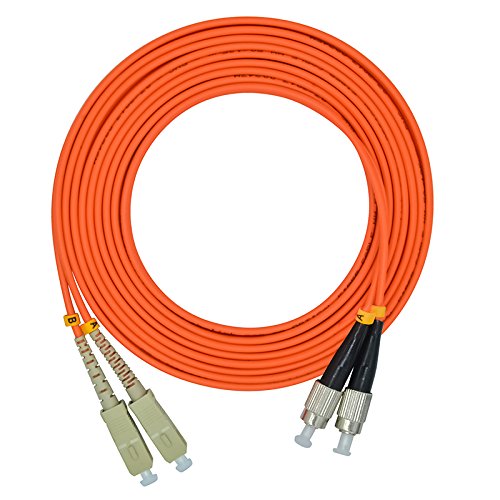 Cable de fibra óptica multimodo OM2 50/125 con latiguillo dúplex SC a FC de 100m