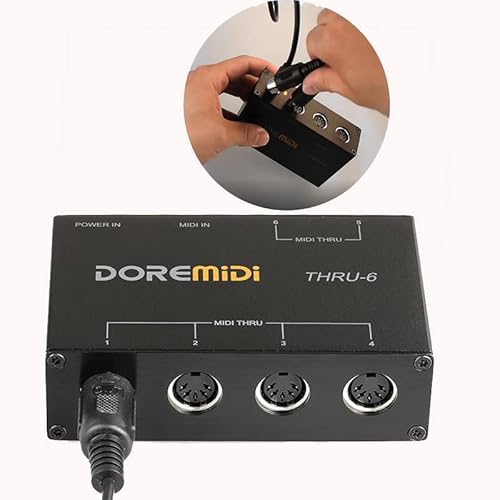 Dore Midi Thru 6 Box Midi Usb Midi Interface 1-In 6-Out Midi Thru Box Midi Splitter For Recording, Streaming And Podcasting #TOP2