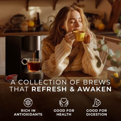 Image of Mid-day Refresh Tea Pod Gift Set (16 Count)-4 Flavors Assorted Variety Pack | Ceylon, Lemon, Oolong, Earl Grey - Caffeinated Tea Sampler, Get Well Gifts for Energy, Enjoy Hot or Iced, Non-GMO