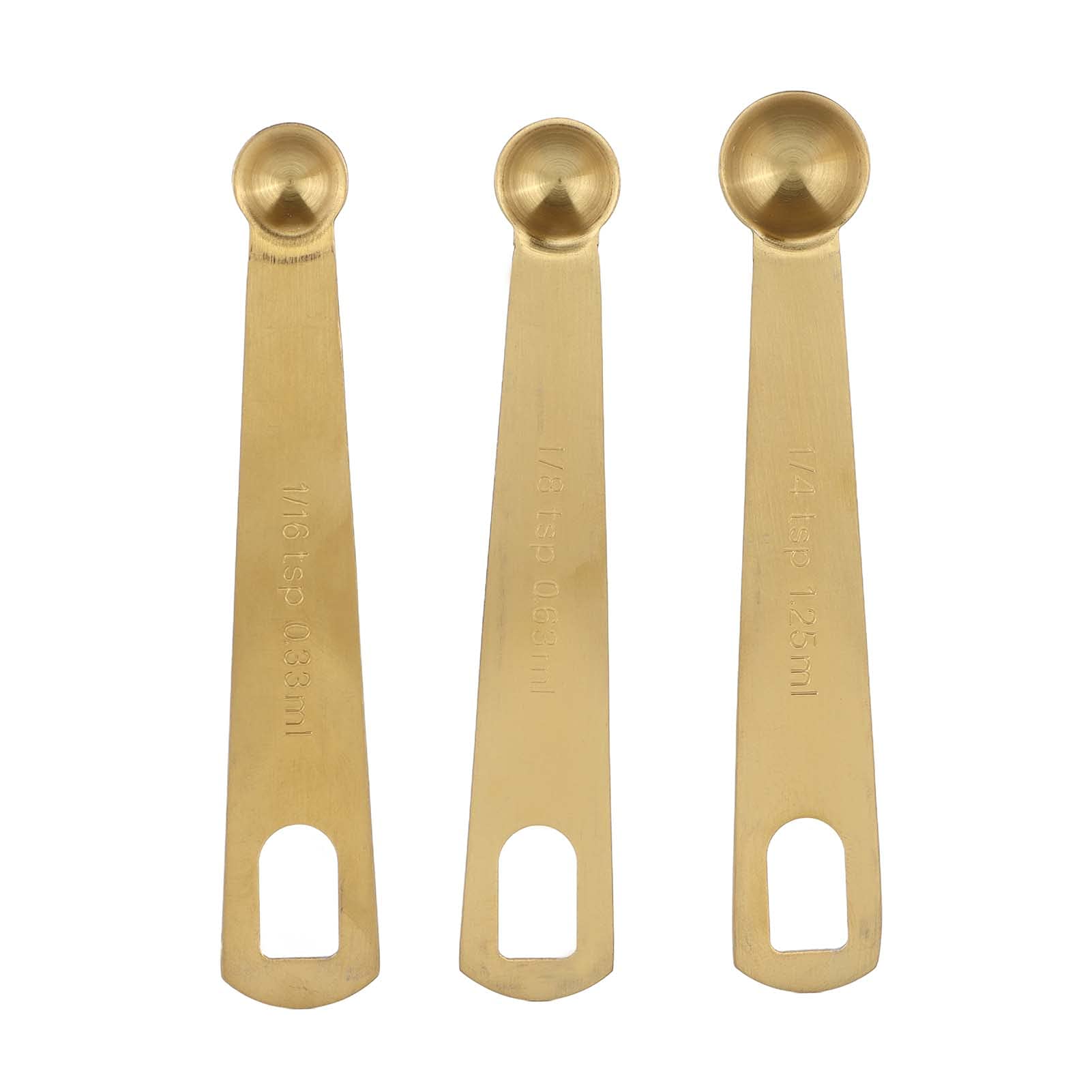 18PCS Messbecher Set, Messbecher Edelstahl Gold Kaffeelöffel Cup Set Backwaage Löffel Spülmaschinenfest Messlöffel Set