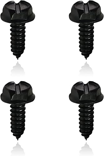 4 tornillos de fijación de acero inoxidable para marco de matrícula de automóvil, sujetadores de tornillos de matrícula estadounidenses a prueba de