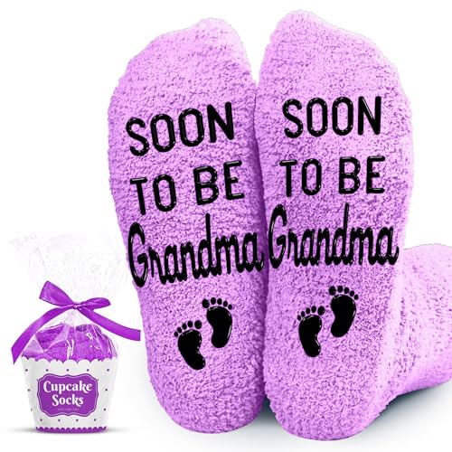 New Grandma Gifts - Comfortable Socks for Grandma Ideal First Time Nana Gift - Perfect Stocking Stuffers Cozy Christmas Gift Unique for Mothers Day for Grandma Grandmother