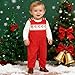 Lil cactus Red Santa Smocked Overalls, 12-18 Months