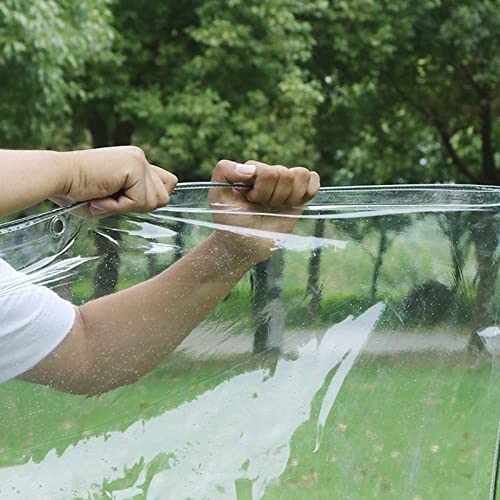 Lona de plástico transparente reforzada e impermeable para carpas de jardín 6