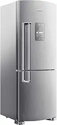 Geladeira Brastemp Frost Free Inverse 422 litros cor Inox Viva com Smart Ice 220V