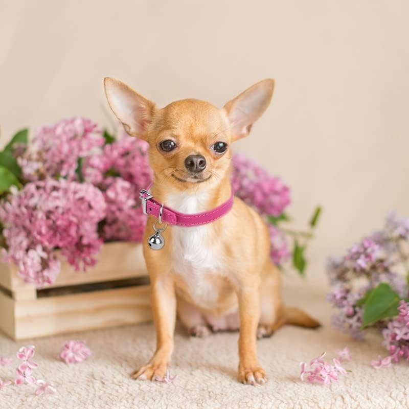 Miniatura 5 de XXS Collar para Perro Collar para Perro Teacup, Collares para Perro Rosa, Collares para Perro Teacup para Perros Pequeños y Gatos, Rosa, 38 pulgadas