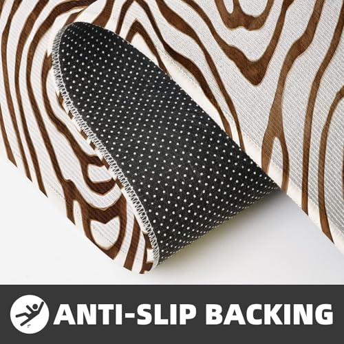 Alfombrillas de cocina antideslizantes con base de agarre y print de leopardo 5