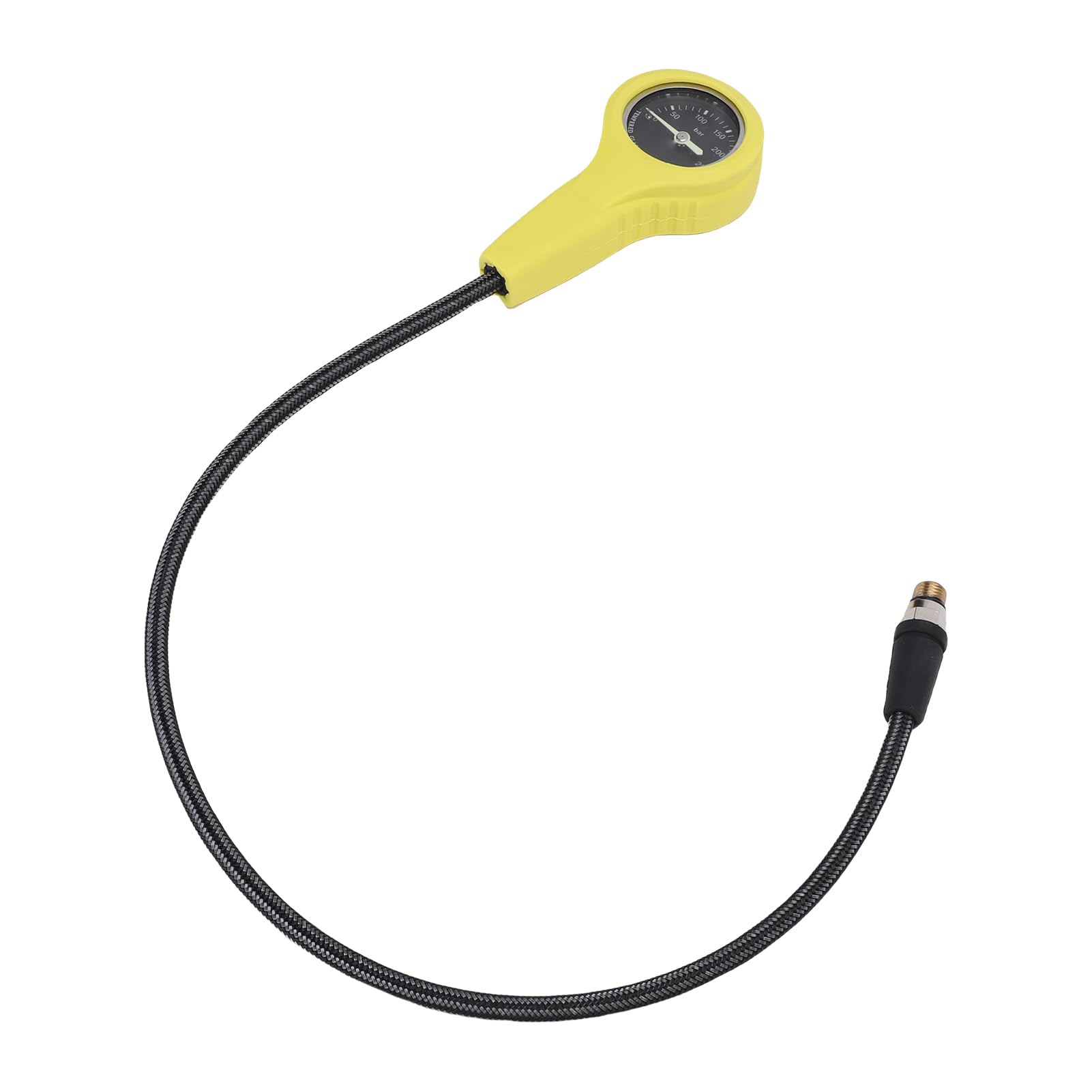 Manometro per Immersioni Subacquee con Tubo in Acciaio BCD per Subacquei in Acciaio, Rame, Fibra di Carbonio (65 cm)