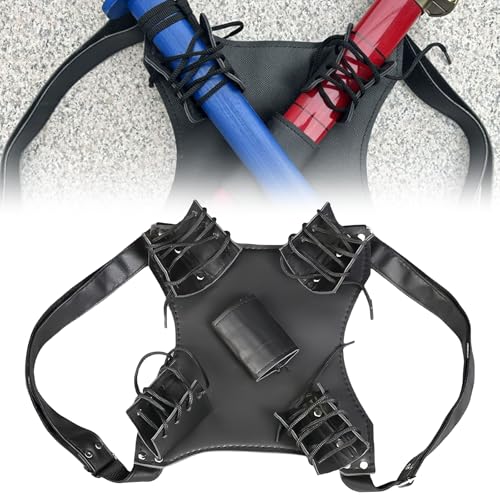 WIYETY Katana - Soporte para espada, mochila para 2 Katana para un uso cómodo, perfecto cosplay y entusiastas del samurai, accesorio para recreaciones, accesorio de alta calidad para fans de samurai