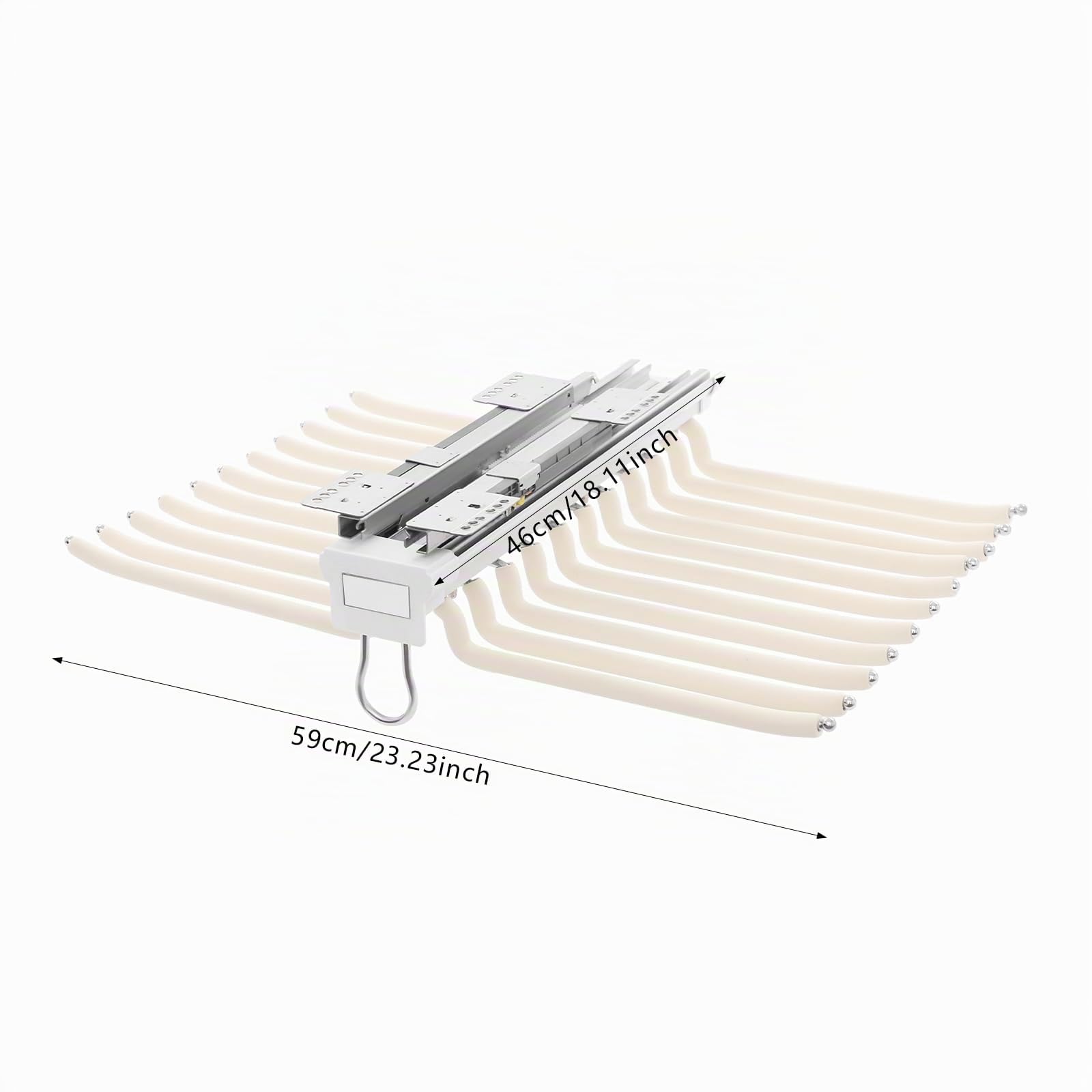 Perchas para 22 Pantalones, Pantalonero Extraible para Armario, Antideslizante, Barra Extensible para Colgar Ropa, Organizador Perchero para Toalla Sostén Falda Jean Bufandas, Beige
