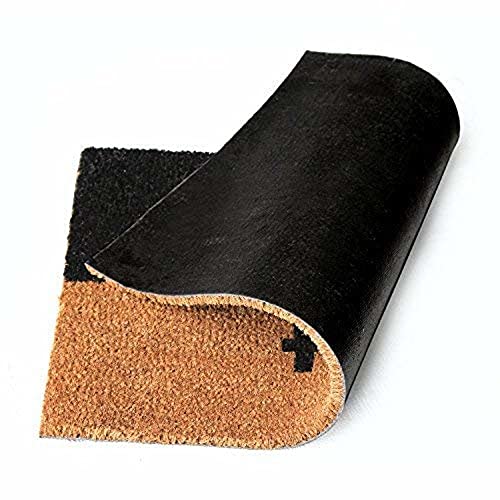 Image of Onlymat Enter Exit Printed Anti-Slip Doormat (Black and Brown) Rectangular Shaped Entryway Rug Natural Coir Material with PVC Backing for Outdoor Entrance Home Multipurpose Mats (75cm x 45cm)