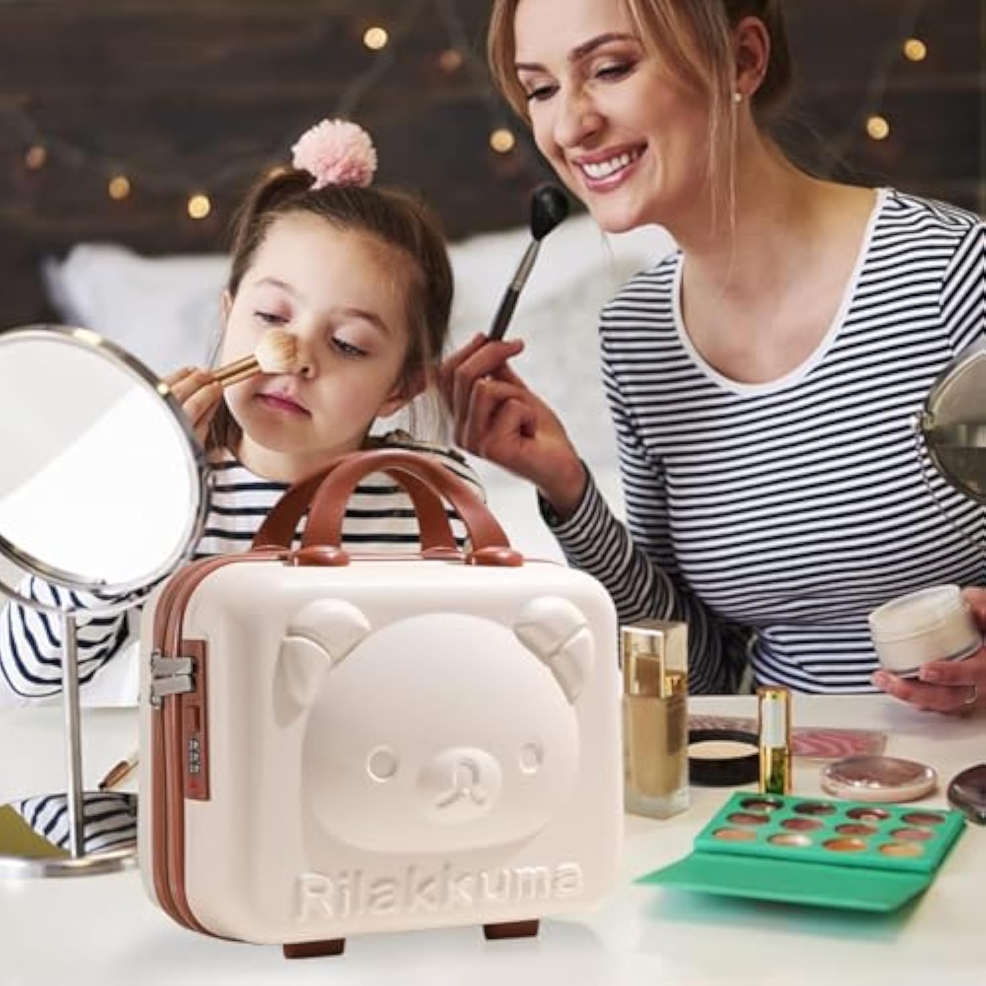 Kawaii Hard Shell Mini Suitcase Toiletry Bag