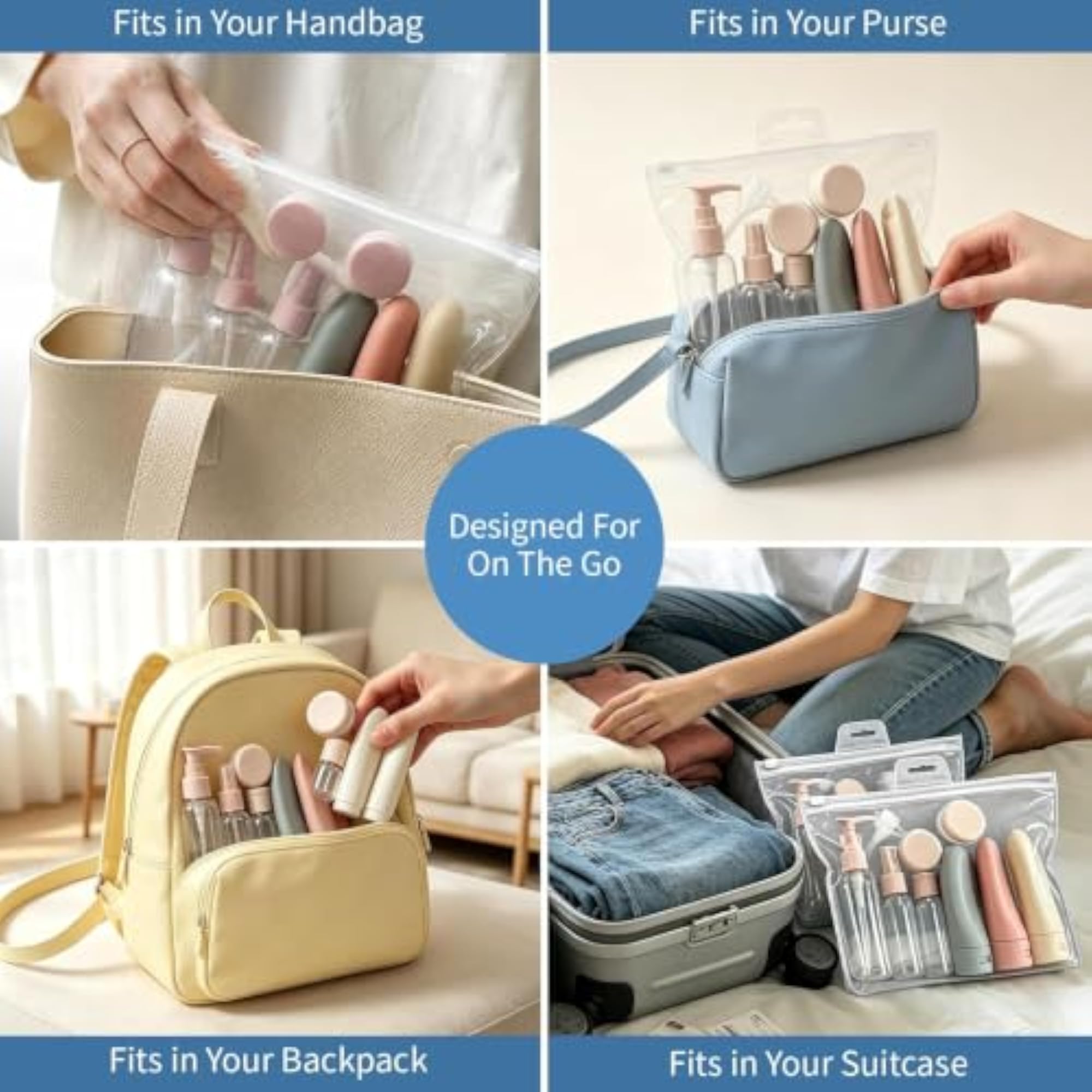 11pcs Travel Bottles Kit for Toiletries