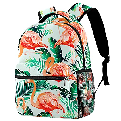 Sac à dos d'écolier flamant rose avec grand compartiment PC pour fille et garçon