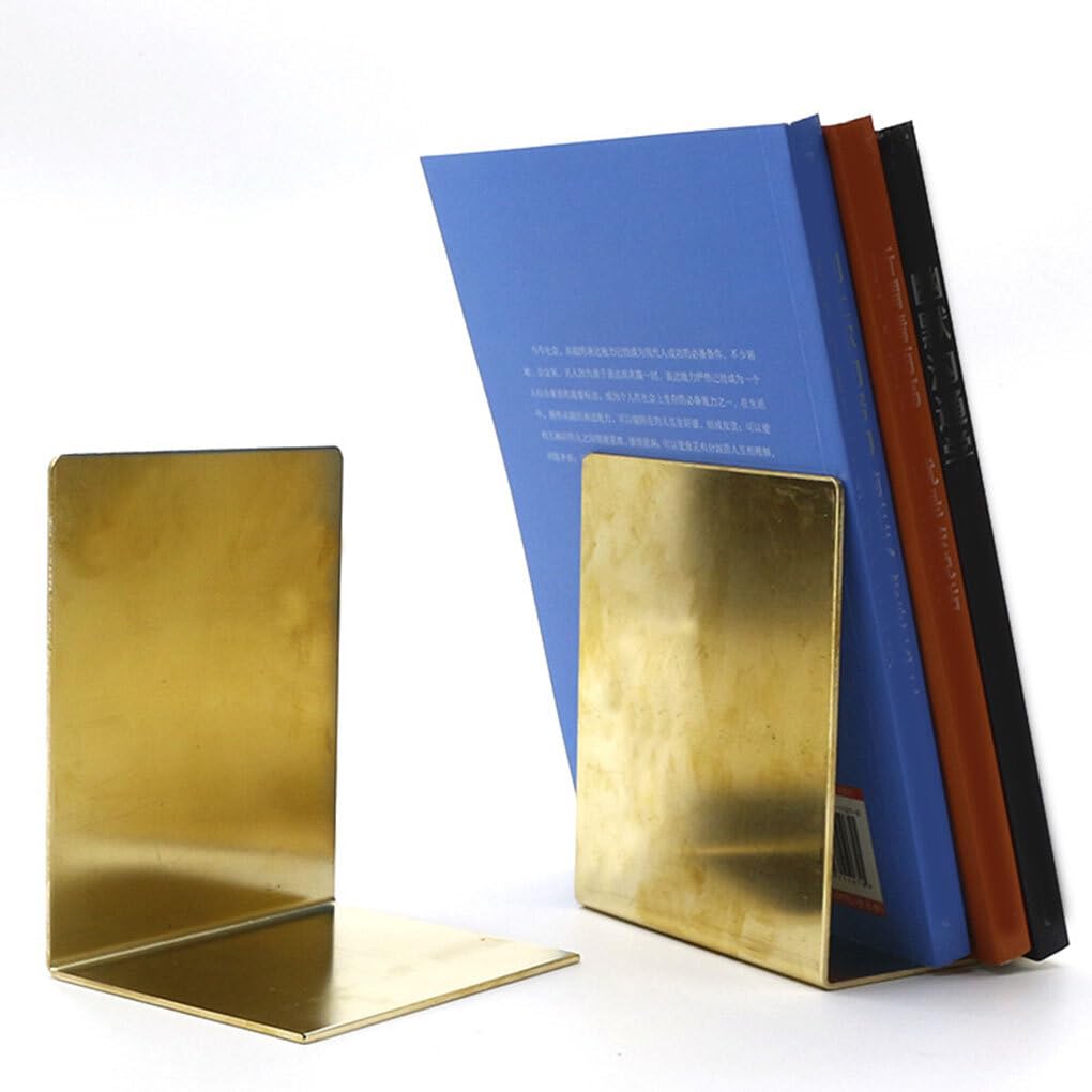2 Stück/Set praktische und stilvolle Buchstützen – sichere und universelle, einzigartige und langlebige Buchstützen aus Messing, Kupfer