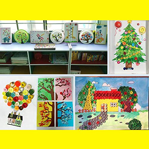 650 Pcs Assorted Size Resin Round Buttons Diy Craft Sewing Decorations For Kid's Painting (Gray) #TOP5