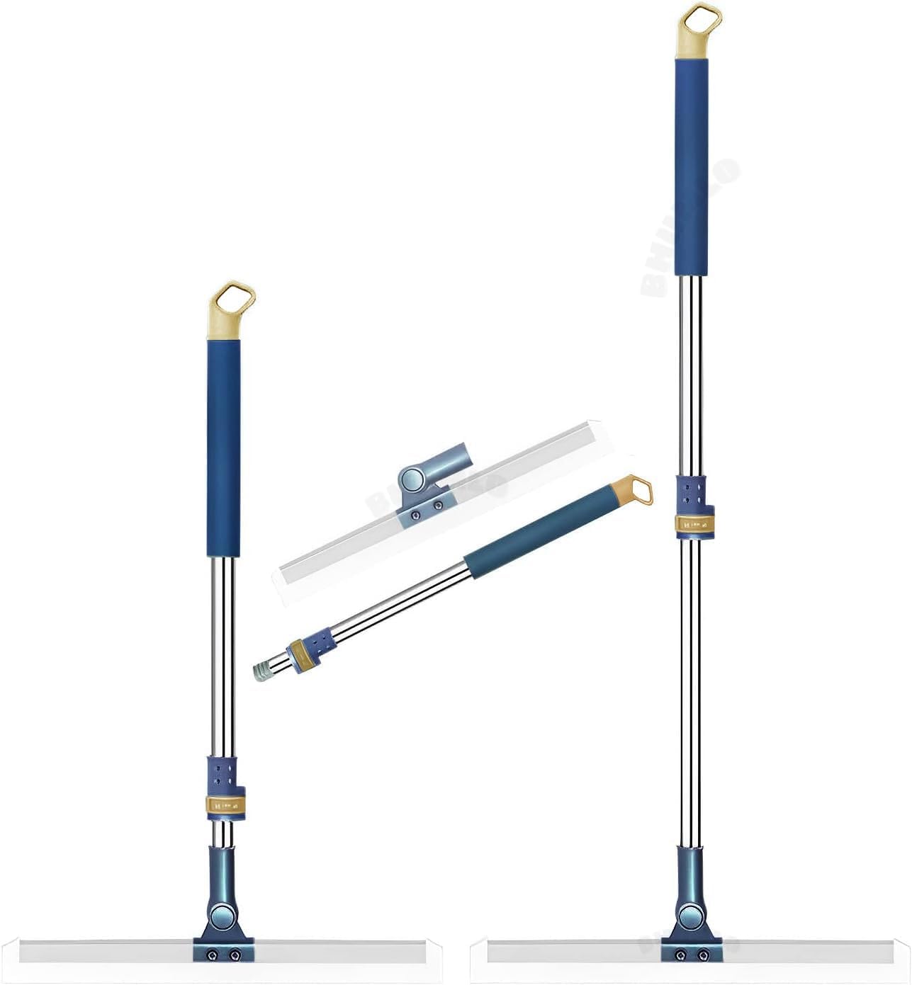 RAMNATH IMPEX Heavy Duty 50-Inch Rotating Floor Squeegee -180 Degree Rotating Squeegee Broom for Cleaning Silicon Rubber Floor Scrubber for Home Bathroom Tile Marble Glass Window Cleaning.(Blue)