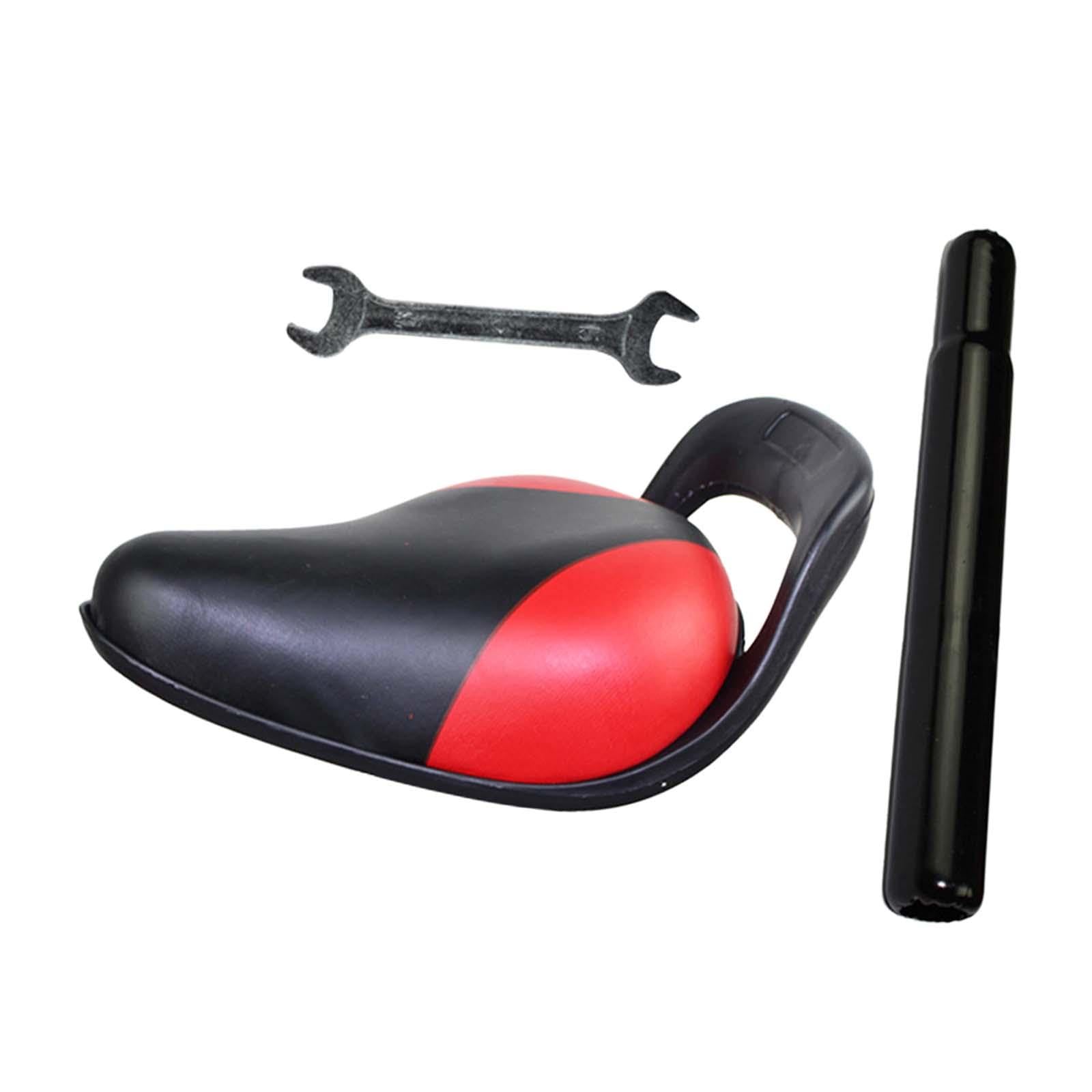 rockible Kids Bike Saddle Childrens Bicycle Seat with 2.54cm Support Post Cycling Waterproof Breathable Bike Seat Kids Bicycle Saddle, Black Red