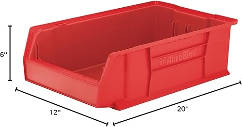 Miniatura 7 de Akro-Mils 30280 AkroBin - Contenedor de plástico apilable de gran tamaño (20 pulgadas de largo x 12 pulgadas de ancho x 6 pulgadas de alto), color