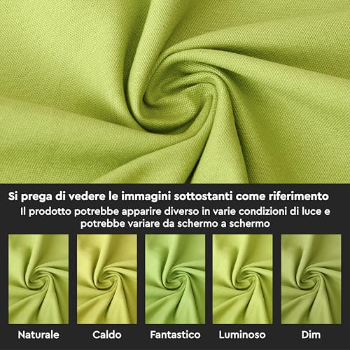 Image of Encasa XO Table Runner for 4 to 6 Seater | Cotton Canvas Fabric | Size 13x72 in | Lime Green Solid Color | Machine Washable & Durable