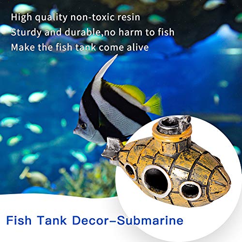 Quickun 2.2 inches Aquarium Decoration Artificial Starfish Coral Ornament Anemone Seahorse Silicone Resin for Fish Tank Decor, Blue 2Pieces