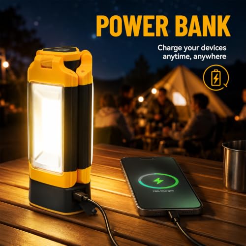 VCAN ACTIVE 12000mAh Rechargeable Camping Light with Stand 73.2'' by VCAN ACTIVE - Used condition - Image 8