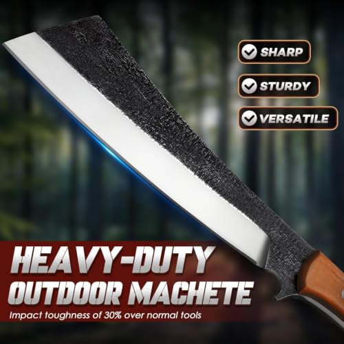 Freelander Machete Outdoor Survival Messer mit Holzscheide – Ansicht 2