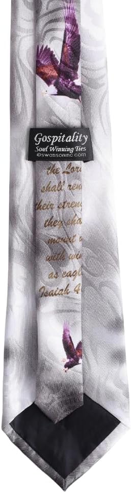 Swanson Christian Products Eagles Polyester Hand-Printed Christian Ties for Men Church Business Formal Wedding Mens Neck Ties