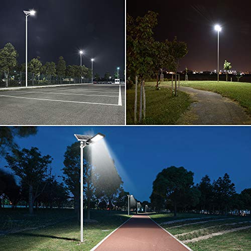 Niorsun 400W Solar Street Lights Outdoor, Motion Sensor Dusk To Dawn Solar Security Flood Lights With Remote Ip67 Waterproof For Parking Lot, Backyard, Driveway, Stadium, Garden(Bright White) #TOP6