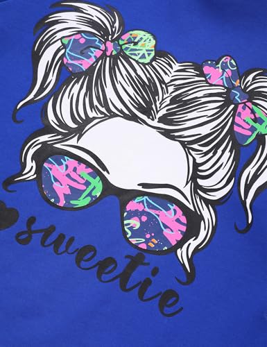 Image of Gaupafmb Girls Clothes Cool Girl Print Tie Dye Hoodie Pullover Sweatshirt Leggings 2PC Outfits