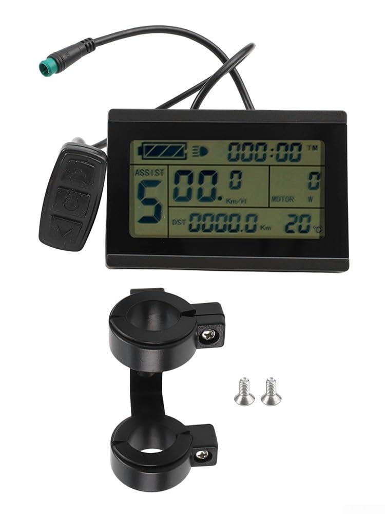 Kt-Lcd3 Écran LCD pour vélo électrique 24/36/48 V étanche avec support et vis pour contrôleurs de la série Kt