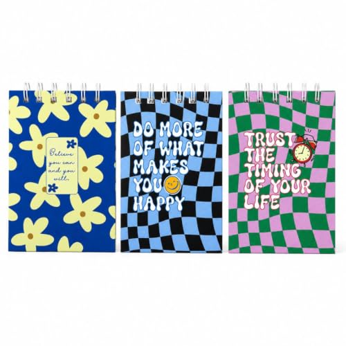 Image of A7 Pocket Notepad, Pack of 3, 160 Pages, Hardcover (Spring-c)