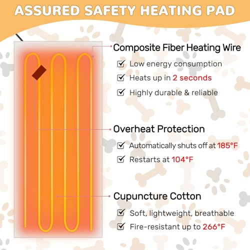 Hunde Heizdecke Kuscheldecke mit Abschaltautomatik, Elektrisches Heizkissen Usb für Periode, Warmies Wärmekissen Nacken Rücken Schulter Bauch, Weihnachtsgeschenke für Frauen Mädchen Hundeliebhaber