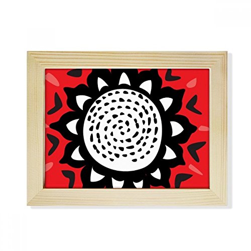 Marco de fotos de madera 6x8 con silueta de girasol México totems para escritorio 2