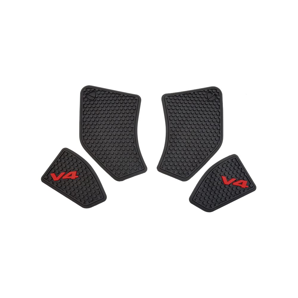 Adesivi per serbatoio carburante per moto ginocchiere per serbatoio carburante in gomma antiscivolo Compatibile con DUCATI Panigale V4 2018-2021, nero