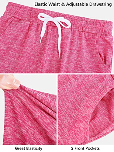 Resinta 5 Packs Big Girls Athletic Shorts With Drawstring Pockets Sport Shorts Running Shorts For Yoga Running Dance Yoga #TOP2