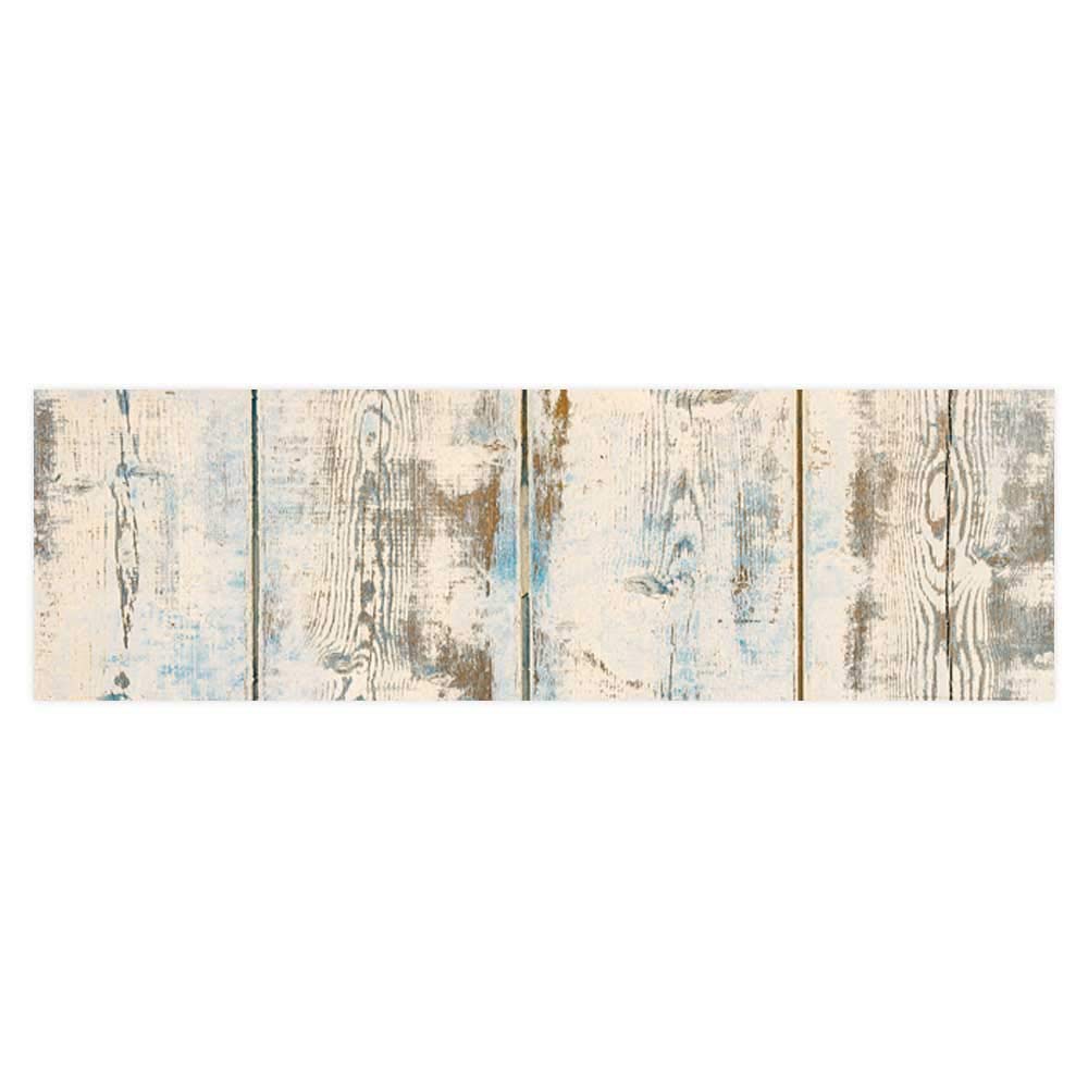 Dragonhome 3D Aquarium Background Vintage White Blue Wooden Planks Background Texture Fish Tank Wall Decorations Sticker