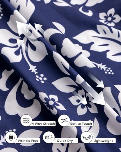 Image of Hawaiian Shirt for Men Tropical Shirts Summer Beach Button Down Short Sleeve Luau Aloha Floral Cruise Vacation Outfit 2026
