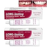 2Pcs Thermo/plastic Denture Adhesive,Secure Denture Adhesive,Denture Glue And False Teeth Adh-esive,D/enture Repair Glue, Dent/ure Reliner, Secure Waterproof Dentu-re Adhesive, Den/ture Repair Kit
