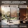 Mini persianas de aluminio sin perforación para ventanas interiores, lamas de 1 pulgada, venecianas oscurecedoras sin cuerda con control de luz, impermeables para baño, oficina o cocina 4