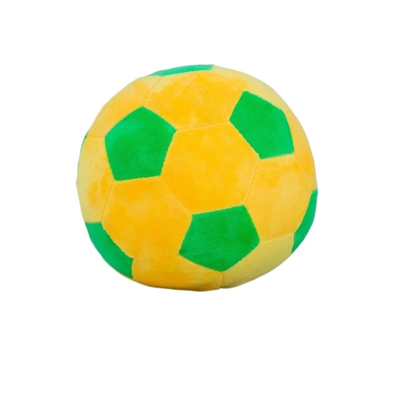 SNGUOQ Creative Spherical Cushion Simulated Football Basketball Plush For Sofas And Bedrooms(Yellow 18cm)