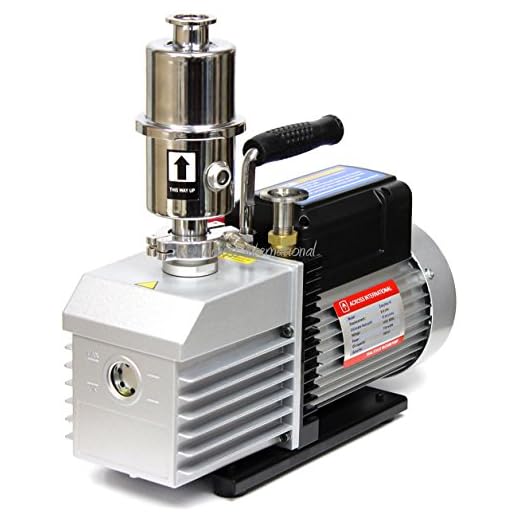 Across International EV9.110 Ai Easyvac Dual-Stage Vacuum Pump with Oil Mist Filter Fittings for Degassing Chamber Vacuum Oven, 9 CFM