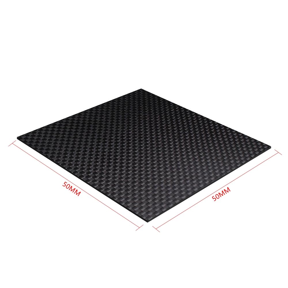 1PCS 50X50MM 1-5MM Dicke 3K Matte Oberfläche Carbon Platte Panel Blätter Hohe verbund Härte Material Carbon Faser Platte (Twill/5MM)