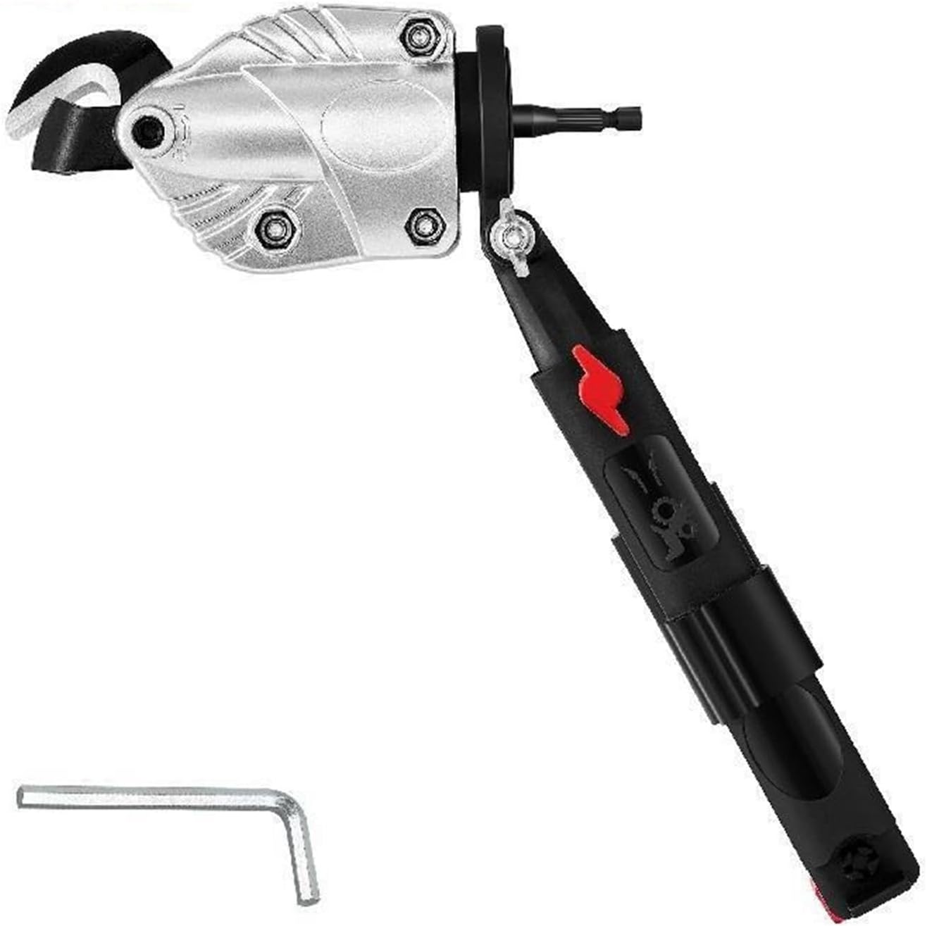 Metal Cutter Drill Attachment Metal Shears Attachment with 360 Degree Pivoting Head for Cutting Max 21 GA Durability, Efficience